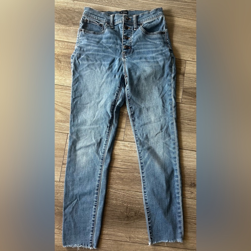J. Crew 10” high rise skinny jeans